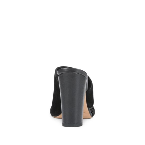 VINCE. Womens Black Hiro Open Slip On Leather Heeled Mules Shoes 6.5 M - Picture 2 of 4